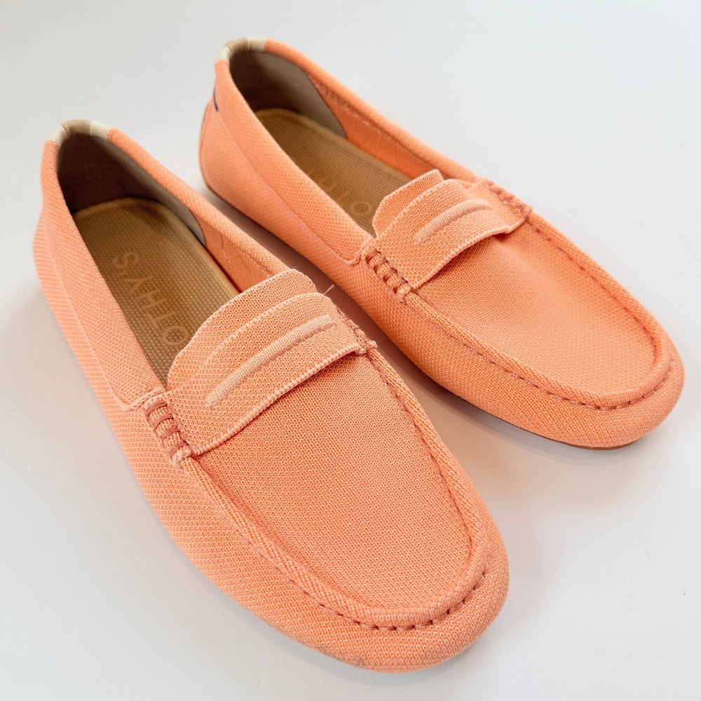 Rothy's The Daily Driver Coral Orange Knit Loafers Shoes Women's Size 7